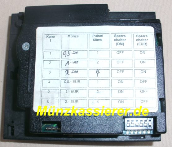 Münzkassierer.de Münzautomaten.com SI Steuerung SI Elektronik Münzprüfer Münzeinwurf Münz-Prüfer